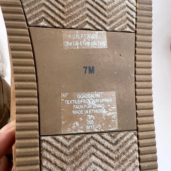 G by Guess Womens Addalyn Chestnut Brown Suede Boots Sherpa Lined Size 7 - Picture 5 of 5